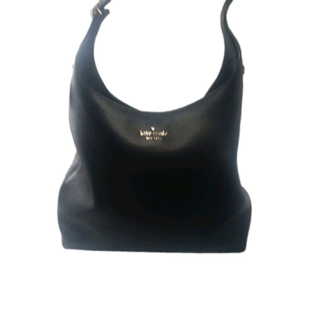 Kate Spade Large Shoulder Bag KL807 Black Pebbled Leather